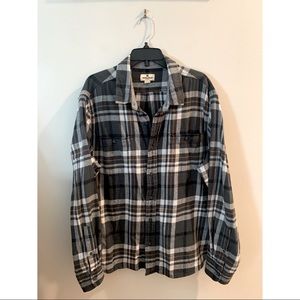 Xxxl woolrich gray white black gold flannel